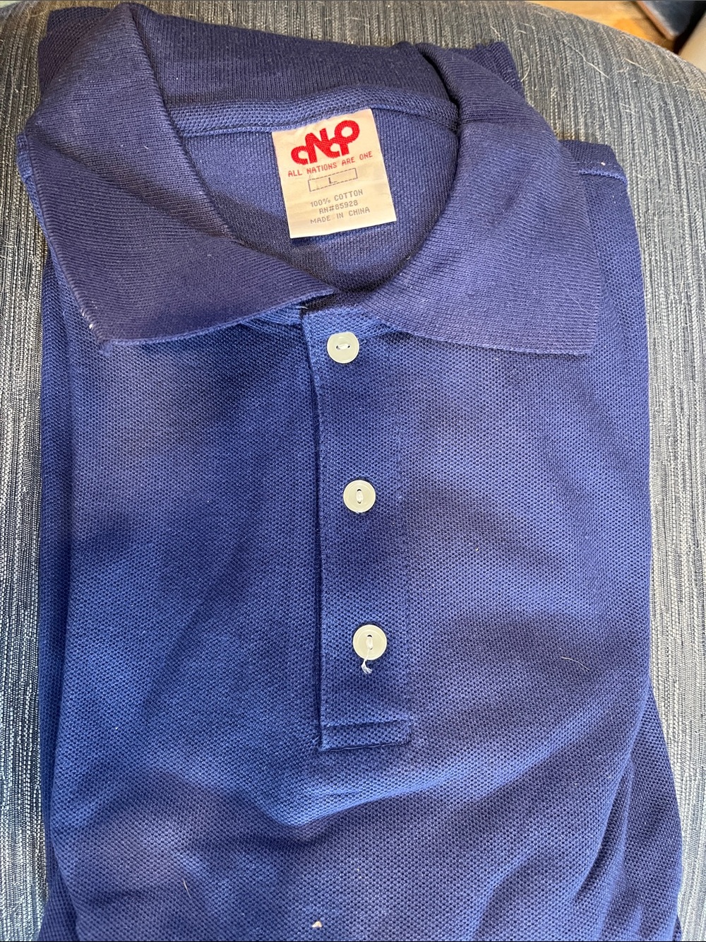 Men's Navy Blue Cotton Polo Shirt